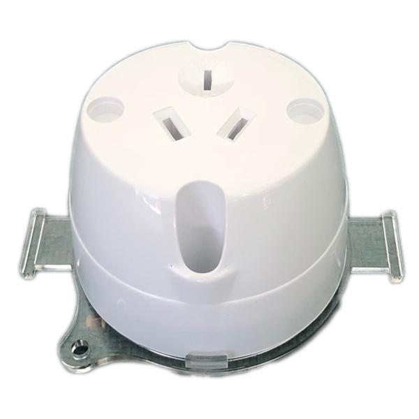 Surface 100 Socket  Plug Base 10 Amp Back wired suit LED  