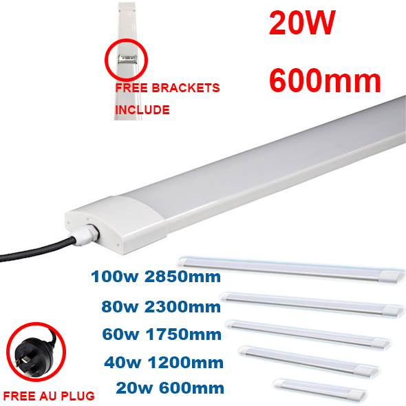 20W Batten Light IP65 Water Proof With Plug
